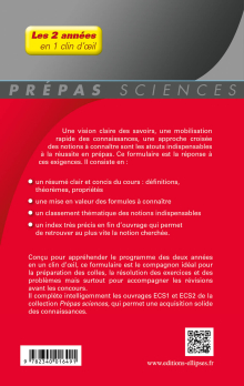 Formulaire Maths ECS 1re et 2e années - 3e édition actualisée