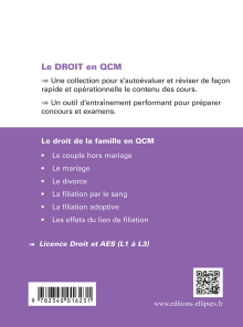 Le droit de la famille en QCM - 4e édition