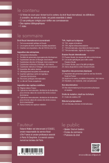 Fiches de droit fiscal international. Rappels de cours et exercices corrigés - 3e édition
