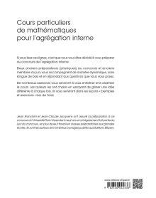 Cours particuliers de mathématiques pour l’agrégation interne