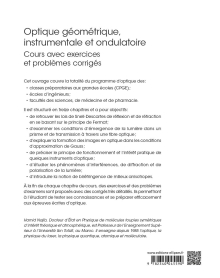 Optique géométrique, instrumentale et ondulatoire - Cours avec exercices et problèmes corrigés