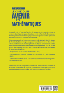 Réussir le concours Avenir en Mathématiques - 8 années de sujets corrigés ou 500 QCM classés par thèmes - Nouveaux programmes