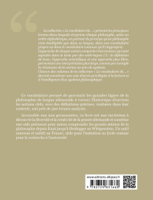 Vocabulaire allemand de la philosophie