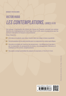 Français, Première. L’œuvre et son parcours : Victor Hugo, Les Contemplations, livres I à IV, parcours "Les Mémoires d'une âme"