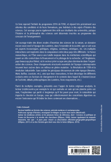 Science et société au XVIIIe siècle. En France et en Grande-Bretagne de  1687 à 1789. Concours ENS