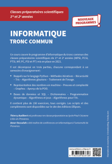 Informatique tronc commun - CPGE scientifiques 1re et 2e années - Nouveaux programmes