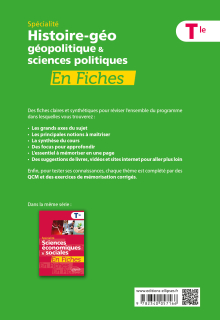Spécialité Histoire-géographie, géopolitique et sciences politiques en fiches - Terminale