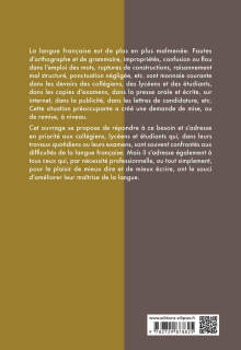 Perfectionner son français : Ecrire sans fautes – Enrichir son vocabulaire - Rédiger avec élégance