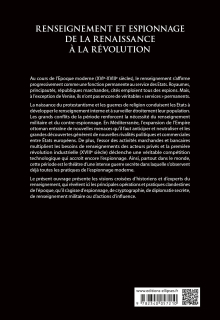 Renseignement et espionnage de la Renaissance à la Révolution (XVe- XVIIIe siècles)