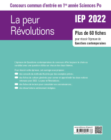Concours commun IEP 2022. 1re année.  La peur / Révolutions