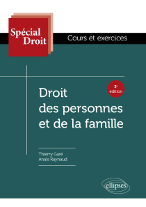 Droit des personnes et de la famille - 3e édition