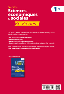 Spécialité Sciences économiques et sociales en fiches - Première