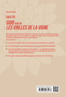 Français. Première. L'œuvre et son parcours Colette - Sido suivi de Les Vrilles de la vigne - Colette - Sido suivi de Les Vrilles de la vigne- Parcours "La célébration du monde"