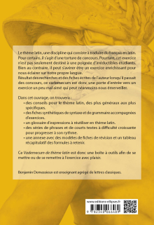 Vademecum de thème latin - Débutants et confirmés. CPGE, Université, Concours
