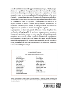 Populations, peuplement et territoires en France