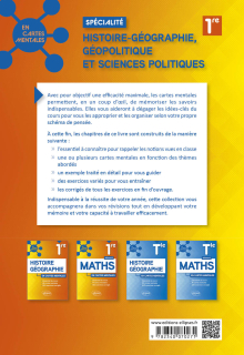 Spécialité Histoire-géographie, géopolitique et sciences politiques - Première - 27 cartes mentales et 44 exercices corrigés