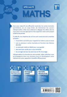 Spécialité Mathématiques - Terminale - 19 cartes mentales et 260 exercices corrigés