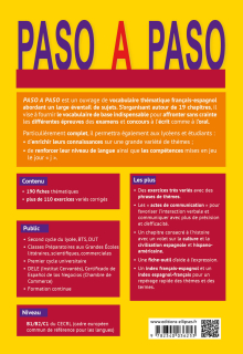 Paso a paso. Vocabulaire thématique espagnol en fiches et exercices corrigés B1-B2-C1