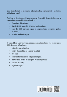 L'anglais du commerce international • Lexique