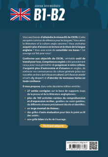 Anglais. Compréhension et expression écrites. Entraînement et auto-évaluation. B1-B2 - Compétences (CECRL). 2e édition enrichie. - 2e édition