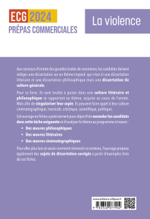 La violence. 50 œuvres en fiches pour réussir sa dissertation de culture générale - Prépas commerciales ECG / ECT 2024 - édition 2024