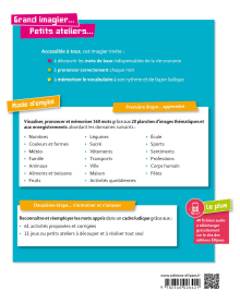 Grand imagier... Petits ateliers... FLE (Français langue étrangère). Le vocabulaire français en images avec exercices ludiques. Apprendre et réviser les mots de base. (A1) (fichiers audio)