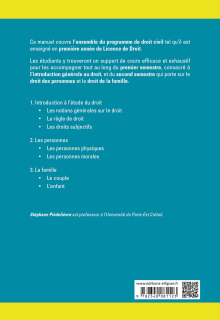 Droit civil. Tout le programme de la Licence 1 - Introduction à l'étude du droit, Les personnes, La famille - 2e édition