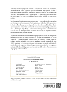 Environnements : approches géographiques
