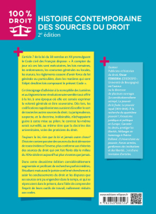 Histoire contemporaine des sources du droit - 2e édition