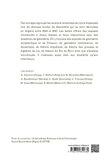 Algèbre, dynamique et analyse pour la géométrie : aspects récents