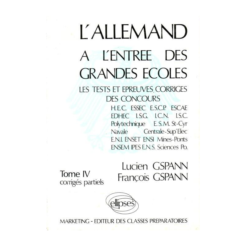 Allemand (L') - Epreuves 76 à 79,  tome 4