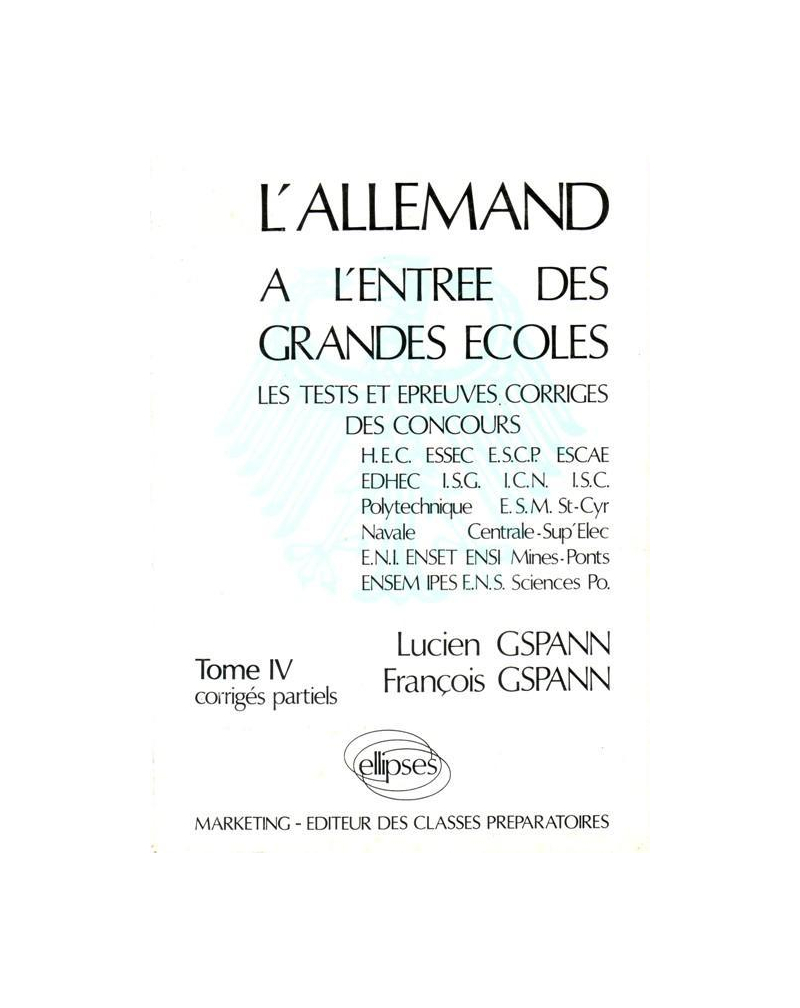 Allemand (L') - Epreuves 76 à 79,  tome 4