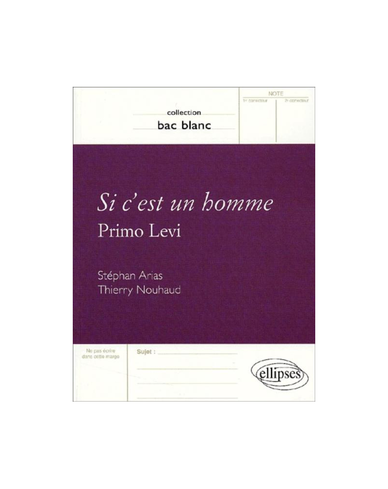 Primo Levi, Si c'est un homme