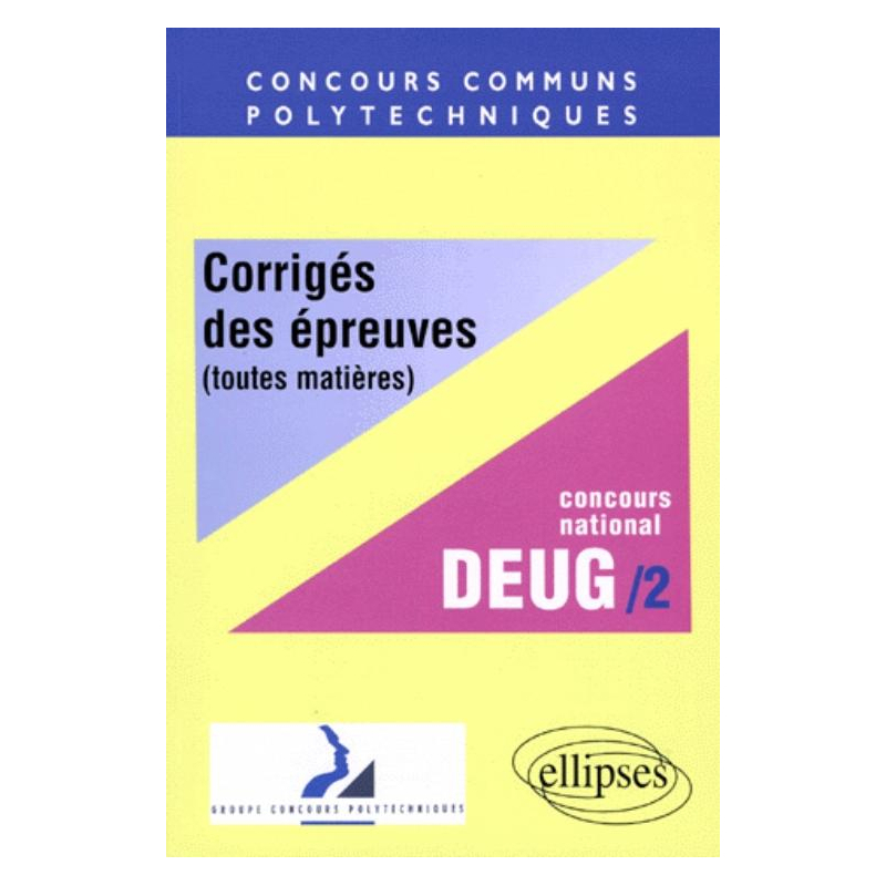 Mathématiques - Filières concours national DEUG / 2