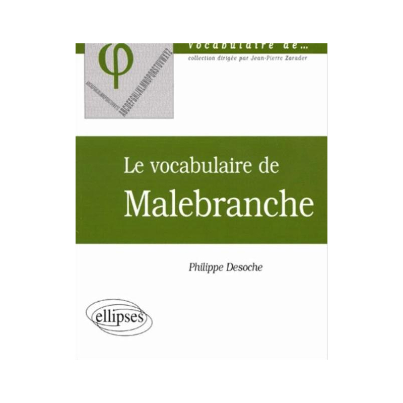 vocabulaire de Malebranche (Le)