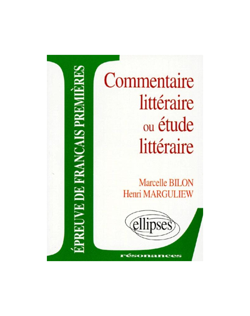 Épreuves anticipées de Français - 2e sujet - Commentaire littéraire ou étude littéraire