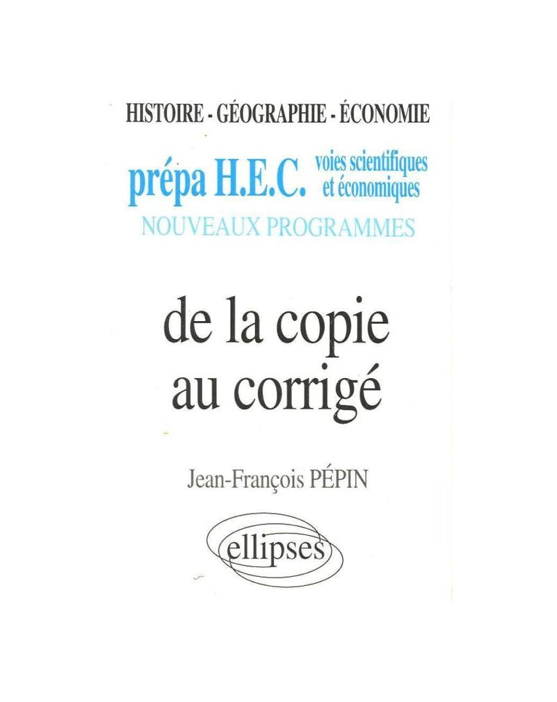 De la copie au corrigé (HEC)
