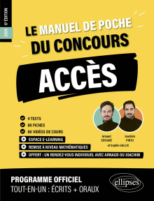 Le Manuel de POCHE du concours ACCES (Programme officiel : écrits + oraux) - 6e édition - édition 2024