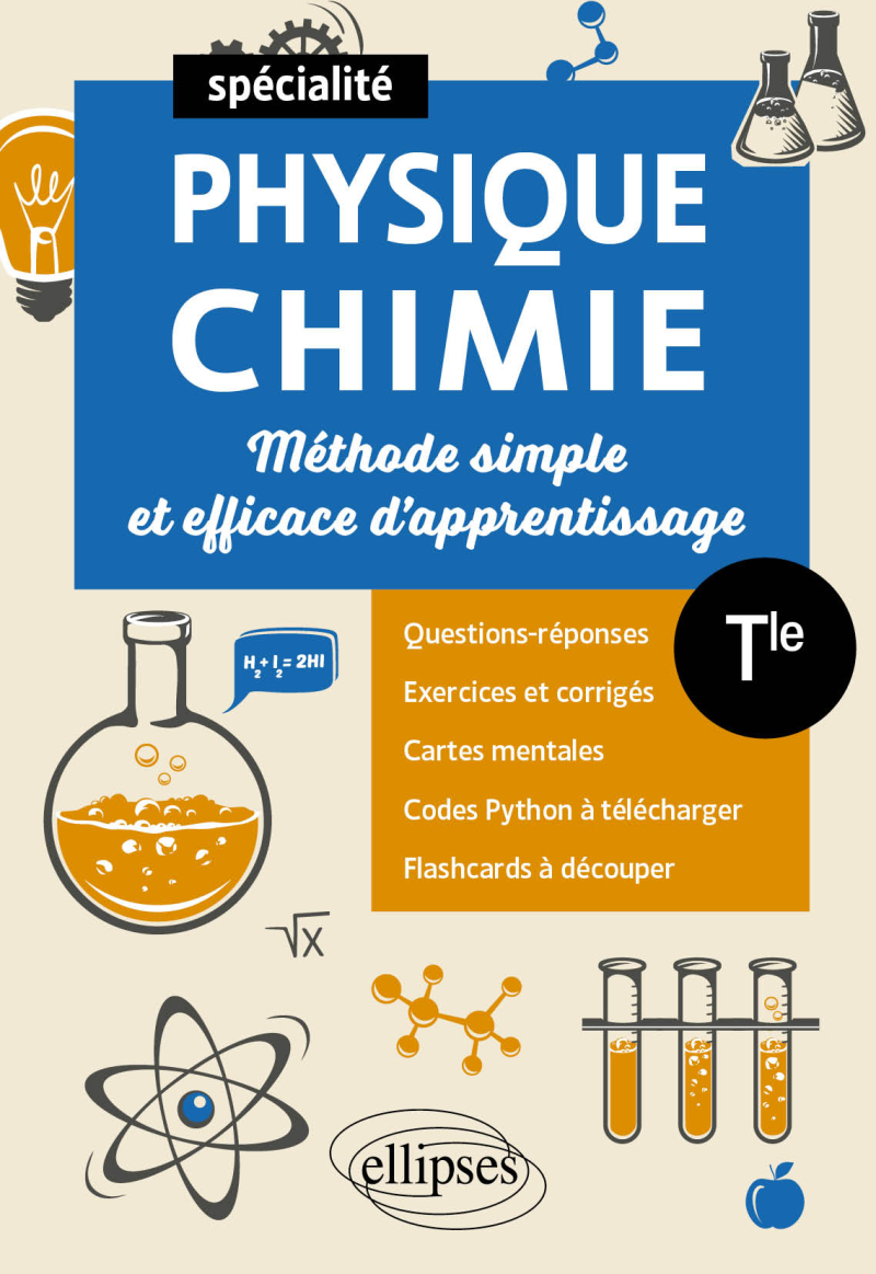 Spé Physique-chimie - Terminale - Méthode simple et efficace d'apprentissage - Questions-réponses, exercices et corrigés, cartes mentales et flashcards à découper