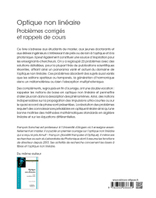 Optique non linéaire - Problèmes corrigés et rappels de cours