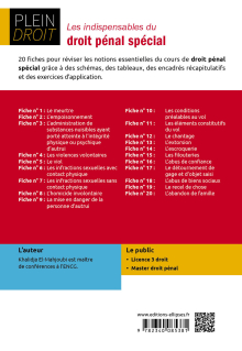 Les indispensables du droit pénal spécial - A jour au 1er septembre 2023 - 2e édition