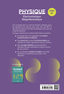 Physique - Licence - BUT - Électrostatique et magnétostatique - Résumé de cours, exercices et devoirs corrigés