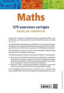 Maths - cycle 4 (5e, 4e et 3e) - 579 exercices corrigés classés par compétences