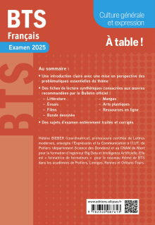 BTS Français. Culture générale et expression. À table ! - Examen 2025 - édition 2025