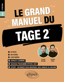 Le Grand Manuel du TAGE 2 - 10 tests blancs + 120 fiches de cours + 1000 vidéos - 9e édition - édition 2025