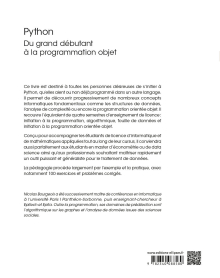 Python, du grand débutant à la programmation objet - Cours et exercices corrigés - 3e édition