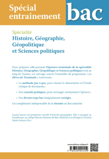 Spécial entraînement au bac. Spécialité Histoire, Géographie, Géopolitique et Sciences politiques. Terminale