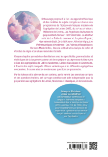 GRAMMAIRE ET STYLISTIQUE. AGRÉGATION DE LETTRES 2025 - Hélisenne de Crenne, Les Angoisses douloureuses qui procèdent d’amour ; Pierre Corneille, Le Menteur suivi de La Suite du menteur et La place Royale ; Germaine de Staël, De la littérature ; Alfred de Vigny, Les Poèmes antiques et modernes - Les Poèmes phi
