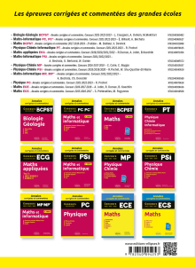 Physique-Chimie MP. Annales corrigées et commentées. Concours 2023/2024