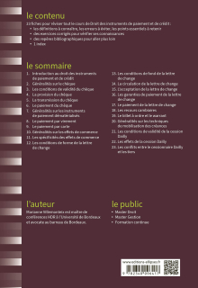 Fiches de Droit des instruments de paiement et de crédit - A jour au 1er mai 2024 - 2e édition